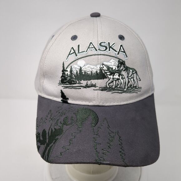 Alaska Slideback Hat Gray One Size Adjustable Embroidered Patriotic Tonqass - Picture 2 of 10